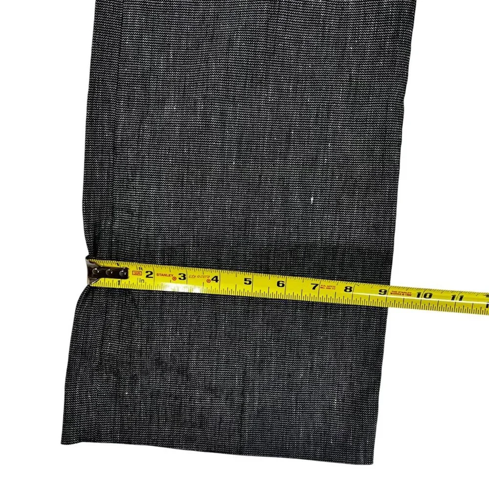 Ann Taylor Loft Marisa Trousers 8T Gray Black Weave Wide Leg Pockets Career Pant - Picture 12 of 15